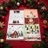 Toalla de Navidad personalizable transfronteriza, paño de cocina para platos, decoración de mesa con estampado navideño rojo, toalla festiva