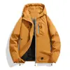 Jaqueta de Algodão Masculina com Logo Personalizado, Novo Casaco de Algodão Espesso Inverno 2026, Roupa Quente de Inverno Masculina com Gola Alta, Parka de Algodão Masculina
