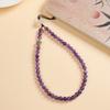Cuentas Redondas de Amatista Natural 6/8mm Cadena para Teléfono Móvil Colgante de Muñeca Bodhi Loto Llavero Colgante Joyería Estilo Versátil