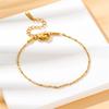 Pulsera de acero de titanio estrellada simple y a la moda para mujer, nicho de lujo ligero, exquisita, chapada en oro al vacío, tejida, para mujer que combina con todo