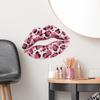 Nuevo Fun-F935 Creativo Estampado de Leopardo Rosa Labios Rojos Decoración de Pared para Baño Dormitorio Pegatina de Pared Autoadhesiva Removible