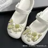 Zuecos de ballet compatibles transfronterizos, accesorios de concha con hebilla de flor desmontable DIY, accesorios de hebilla de perla de moda, pieza única