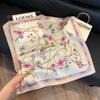 [Estilo Floral] Pañuelo de Seda Amazon Transfronterizo para Mujer 2025 Nuevo Regalo Delgado de Alta Gama para Mamá Pañuelo Cuadrado de 70