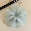 Goma de Pelo de Organza con Perlas Estilo Ballet para Mujer, Accesorio para el Cabello de Malla Suave Estilo Coreano, Goma para Coleta