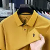 Alihu 100 algodón mercerizado marca Paul camiseta de manga corta de verano para hombre cuello de polo de algodón de alta calidad hombre