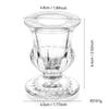 Portavelas de Vidrio de Cristal Transparente Retro Escandinavo Portavelas de Aromaterapia Lámpara de Mesa Decoración del Hogar Adornos Adornos de Vidrio