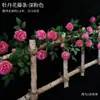 Enredadera de Flores de Peonía Artificial Enredadera de Flores Falsas Enredadera Decorativa para Tubo de Aire Acondicionado Valla Enredadera Decorativa Cubierta de Plástico para Decoración de Pared