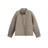 Yidao Roupas Vintage 2026 Outono Nova Tendência Americana Estilo Old Money Quadrada Curta Solta Irregular Jaqueta com Zíper