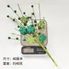 Nuevo Spot St. Ramas de Trébol de Cuatro Hojas Simuladas Patrick Cuttings, Ramas de Flor de Milán, Trébol de Cuatro Hojas con Polvo Dorado Decoración Festiva
