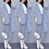 Terno de Moda Transfronteiriço terno Feminino Primavera e Outono Novo Estilo Coreano Solto Casual Emagrecedor Elegante Profissional Conjunto de Duas Peças para Mulheres