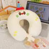 Almohada de Viaje Cervical con Espuma de Memoria en Forma de U de Donut de Dibujos Animados, Almohada Linda para Dormir en Viajes, Estudiantes, Pausa para el Almuerzo