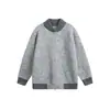 Ropa para Hombre Northbound 2026 Otoño/Invierno Nuevo Suéter Cardigan de Bloques de Color con Cuello Alto Suéter de Punto Holgado para Hombre Chaqueta de Pareja