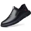 Comercio Exterior Transfronterizo Wholesale Zapatos de Cuero Negro para Hombre Zapatos de Trabajo Casuales de Trabajo Seguridad Zapatos de Cuero Slip-On
