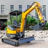 Mini Escavadeira 2,5 Toneladas para Exportação para a Europa Paisagismo de Jardins Demolição Interna Mini Escavadora com Múltiplos Acessórios Intercambiáveis
