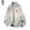 Jaqueta Esportiva Casual Masculina Tendência com Gola Baseball 2026 Nova Primavera/Outono Gola Alta Jaqueta de Voo para Exterior