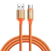 Cable de Datos para Teléfono Móvil al por Mayor de Fábrica Color Banda Rayada de Carga Rápida Cable de Carga Adecuado para Android Tipo-C