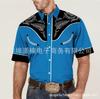 2025 Nuevo Occidental Tribal Étnico Vueltas Casual Deportes Exterior Calle Manga Corta Botones Top Camisa