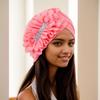 Amazon AliExpress Europeo y Americano Transfronterizo Nuevo Moda para Mujer Elegante Lateral Flor Grande Elástico Sombrero Sandía Pañuelo para la Cabeza Sombrero