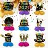 Decoración de Mesa para Fiesta de Año Nuevo 2027 Arreglo Cuenta Regresiva Atmósfera de Fiesta Panal Exhibición de Mesa Abanico de Papel Adorno de Panal Personalizado