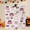 Cobertores de flanela mais vendidos na Amazon em vendas transfronteiriças com decorações de boneco de neve de Natal, árvore de Natal, abóbora de Halloween e morcego