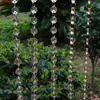 Cortina de contas de cristal para casamento em acrílico corrente de contas decoração de teto de palco para cena de casamento cordão de contas divisória de contas octogonais
