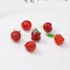Pingente de Ágata Vermelha Natural Pêssego Caqui Pingente de Cereja Uva Esmaltados Acessórios de Frutas Fofos Prontos para Venda