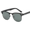 2022 Vintage Flat Glasses Frame Thin Eyebrow Óculos Frame Estilo Coreano Metal Quadrado Meia Armação Vintage Rice Nails