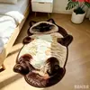 Alfombra de suelo de felpa sintética con forma irregular de dibujos animados lindos para baño del hogar, alfombrilla de pie absorbente de agua, decoración de dormitorio, alfombra resistente al desgaste