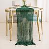 Bali Yarn Mantel de Mesa de Tela Arrugada Estilo Europeo Trenzado Decoración para Fiesta de Bodas Plisado Estilo Bohemio Navidad Queso