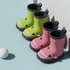 Botas de lluvia con diseño de tiburón de dibujos animados para niños y niñas, antideslizantes, impermeables, nuevas y bonitas, 2024