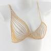 Nuevo Lujo Diamante Completo Europeo y Americano Tienda Nocturna Fiesta Mujeres Sexy Cristal Bikini Sujetador Cadena Corporal Pedrería Cadena de Pecho