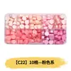 Perlas de cera octogonales, 100 estilos en compartimentos separados, perlas de cera para sellos de cera, empaque de caja de color mixto, venta al por mayor