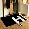 Felpudo moderno estilo francés para entrada, antideslizante y resistente al desgaste, alfombrilla de cuero de lujo para uso doméstico, se puede cortar a medida y es fácil de mantener
