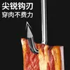 Ganchos de Acero Inoxidable en Forma de S para Colgar Carne Curada, Pato Asado, Salchicha y Cerdo; Ganchos Engrosados para Colgar Carne con Puntas Afiladas