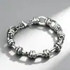 Moda Urbana Europea y Americana Punk Hip-Hop Pulsera Acero de Titanio para Hombre Cadena Gruesa Retro Joyería al por Mayor