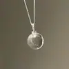 Accesorios de Collar Colgante de Cristal Blanco Transparente Natural para Mujer, Cadena para Clavícula con Diseño de Otoño e Invierno, Joyería de Cadena para el Cuello de Lujo Ligero de Nicho