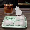 Bandeja de Hielo de Gato Lindo 4 Piezas Molde de Hielo de Silicona Grado Alimenticio Hockey de Hielo para Whisky Vino en Stock Venta al por Mayor