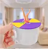 Tampa de Copo Silicone Acessórios para Caneca Redonda Fofa à Prova de Poeira Universal Criativa Cerâmica Vidro Tampa para Copo de Água