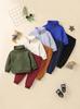Traje Nuevo para Niños Pequeños de Primavera y Otoño Sudadera Casual de Manga Larga Color Albaricoque con Bolsillo Lateral y Leggings