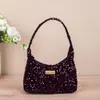 Bolso de Hombro Mediano de PU con Lentejuelas Blingbling Moda Callejera Verano 2026 Atuendo Diario para Mujer