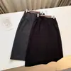 Falda de Traje de Lana Fina y Acetato de Cintura Alta con Efecto Adelgazante Forma de H para Ropa de Trabajo y Casual, Larga por Encima de la Rodilla, Longitud Media C1124Q