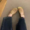 ¡Perfecto para Vestidos de Verano! Zapatillas de Media Punta de Malla Única con Tejido de Red, Zapatillas Gruesas para Exteriores Huecas para Mujer