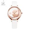 SHENGKE SHENGKE K0088 Nuevo reloj de malla con correa de oro rosa con diseño de sol y diamantes de imitación para mujer