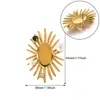 Broche de Aço Inoxidável Exagerado em Forma de Folha de Novo Estilo Transfronteiriço, Broche de Folha Versátil Personalizado de Alta Qualidade 18K para Mulheres