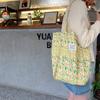 Nova Bolsa de Ombro Floral Fresca de Primavera e Verão para Estudantes do Sexo Feminino que Frequentam as Aulas, Mochila de Lona, Bolsa Tote Versátil de Grande Capacidade