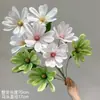 Magnólia da Fortuna Flores Artificiais Materiais Florais Estilo Chinês Orquídeas Flores de Seda Impressas em 3D para Fotografia Arranjos Florais de Casamento Arranjos Florais de Corredor Transfronteiriço