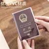 Capa de passaporte, porta-passaporte, transparente e à prova d'água, para viagens e viagens internacionais, estojo de passaporte