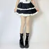 Calcetines altos de estilo japonés color blanco lechoso con lazo, calcetines JK dulces de cinta para la pantorrilla, calcetines Lolita de encaje estilo ballet