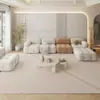 Alfombra de Sala de Estar Estilo Japonés Wabi-Sabi de Amazon, Estilo Madera Natural Crema, Alfombra para Sofá de Gama Alta y Mesa de Café, Felpudo para Suelo de Estudio