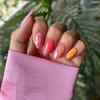 Manicura de las Spice Girls con armadura de uñas, explosiones transfronterizas, acabado extraíble, color rayado, uña postiza, forma de gota